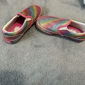 Vans Kids Multicolor Glitter Slip-On Sneakers